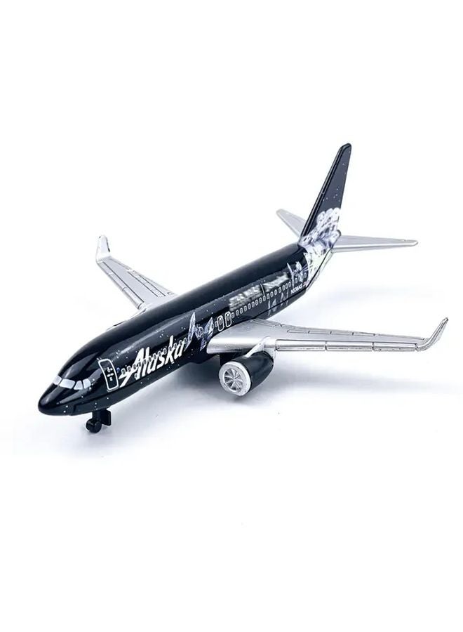 Black Airplane Model Metal Collectible Alaska Northwest Design Weather Resistant Desktop Decor - Image 4